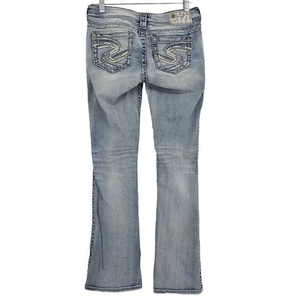 Silver Jeans Co Woman size W26/L31 Tuesday Low Slim Bootcut Denim Blue Jeans Y2K - Picture 1 of 9
